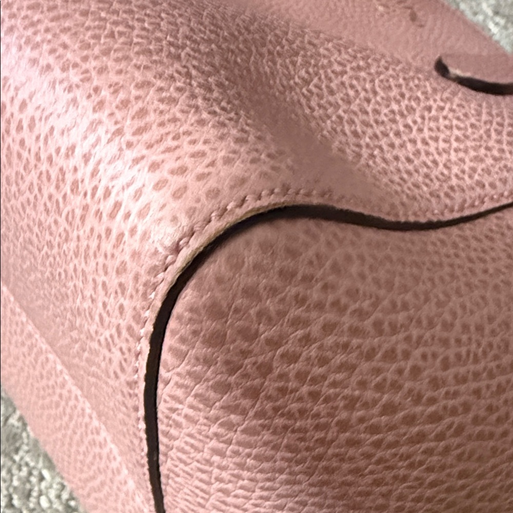Gucci Pink Pebbled Leather Tote Bag Made in Italy Shoulder Bag - Picture 9 of 14